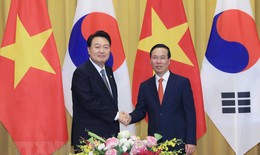 Chủ tịch nước Võ Văn Thưởng chủ trì Lễ đón Tổng thống Hàn Quốc