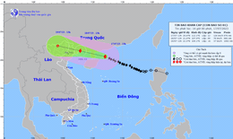 B&#227;o số 1 tiến s&#225;t Vịnh Bắc Bộ, ho&#224;n lưu b&#227;o bao tr&#249;m gần hết Bắc Bộ đến Nghệ An