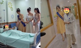 Hoa hậu &#221; Nhi vướng tranh c&#227;i khi đi từ thiện ở bệnh viện 5 sao