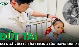 Ng&#227; khi đạp xe, b&#233; g&#225;i 6 tuổi đứt tai, mất nhiều m&#225;u