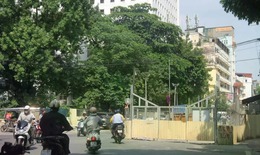 Hà Nội: Phân luồng trên phố Quốc Tử Giám trong quá trình gia cố nền ga S11