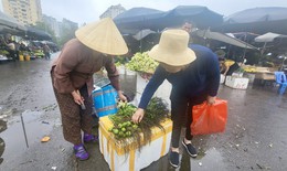 Hoa bưởi, hoa cau, đồ cúng lễ sôi động sát ngày Rằm tháng Giêng