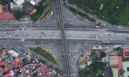 Toàn cảnh cầu vượt trăm tỷ nằm ngay nút giao thông ùn tắc trước ngày thông xe