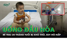 Uống dầu hỏa, b&#233; trai 20 th&#225;ng tuổi bị kh&#243; thở, suy h&#244; hấp