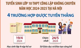 [Infographic] 4 trường hợp được tuyển thẳng v&#224;o lớp 10 c&#244;ng lập kh&#244;ng chuy&#234;n ở H&#224; Nội