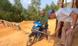 Tháo dỡ "BOT" lão nông tự mở tại dự án đường Trường Sơn Đông