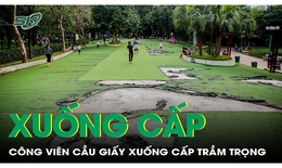 Xuống cấp, nhếch nh&#225;c ở c&#244;ng vi&#234;n rộng hơn 6000m2 của TP H&#224; Nội