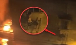 'Người hùng' đu bám cửa sổ, dùng búa mở đường thoát nạn cứu được gia đình 3 người