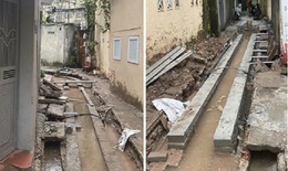 Hà Nội: Người dân phường Thịnh Liệt bức xúc vì đường cống làm mãi không xong