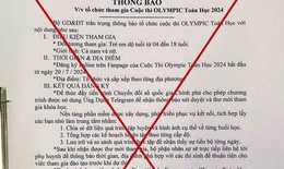 Giả mạo Bộ GD&amp;ĐT lừa thi Olympic To&#225;n học