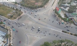 Bất ngờ hình ảnh nút giao lớn tại Hà Nội sau khi bỏ đèn tín hiệu