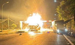 Thông tin chính thức vụ cháy xe bồn chở khí hóa lỏng LPG trong đêm