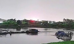 Hải Ph&#242;ng: Bắt giữ phương tiện khai th&#225;c c&#225;t tr&#225;i ph&#233;p tr&#234;n s&#244;ng Sặt