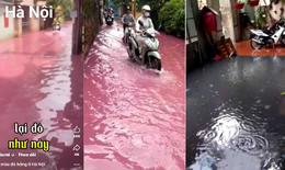 Chủ tịch H&#224; Nội y&#234;u cầu kiểm tra th&#244;ng tin nước m&#224;u đỏ lạ tr&#224;n v&#224;o nh&#224; d&#226;n