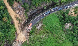 Vẫn c&#242;n 12 vị tr&#237; tắc đường do mưa lũ tr&#234;n cấc Quốc lộ qua Kh&#225;nh H&#242;a, L&#226;m Đồng