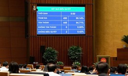 Đại đa số ĐBQH bấm nút tán thành thông qua Luật Dân số