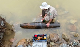 Quả bom chứa đầy thuốc nổ được phát hiện gần chợ ở Huế