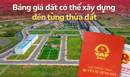 Từ 1/1/2026, bảng giá đất có thể xây dựng đến từng thửa