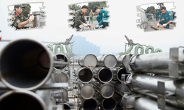 Cận cảnh lắp đặt trận địa pháo hoa Tết Dương lịch tại Hà Nội