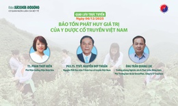Giao lưu trực tuyến:&#160;Bảo tồn, ph&#225;t huy gi&#225; trị của y dược cổ truyền Việt Nam