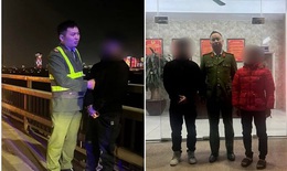 Ngăn chặn một thanh niên định nhảy cầu Nhật Tân