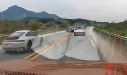 Cảnh sát đang xác minh đoàn siêu xe Porsche nối đuôi nhau vi phạm giao thông trên cao tốc