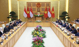 Thủ tướng Phạm Minh Ch&#237;nh hội đ&#224;m với Thủ tướng Singapore Lawrence Wong