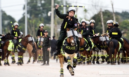 Kỵ binh sẵn s&#224;ng cho m&#224;n biểu diễn hấp dẫn tại Hồ Gươm