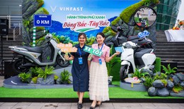 Hành trình 'Phủ Xanh Đông Bắc - Tây Bắc' của xe máy điện VinFast khuấy động Thái Nguyên