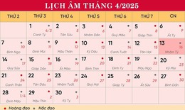 Lịch âm 13/4 - Âm lịch hôm nay 13/4 - Lịch vạn niên ngày 13/4/2025