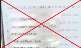 Thực hư danh s&#225;ch người nhiễm HIV lan truyền tr&#234;n mạng x&#227; hội