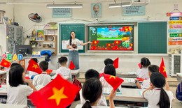 Trường học Hà Nội rực rỡ cờ hoa chào mừng 50 năm ngày thống nhất đất nước