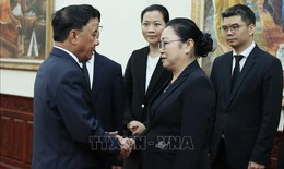 L&#227;nh đạo Đảng, Nh&#224; nước v&#224; c&#225;c bộ, ng&#224;nh, đo&#224;n thể đến viếng đồng ch&#237; Khamtay Siphandone