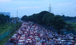 Đại lộ Thăng Long phân luồng quy mô lớn, nhiều đoạn cấm lưu thông