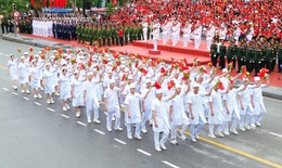 Rực rỡ sắc màu Lễ duyệt đội ngũ và diễu hành quần chúng chào mừng 70 năm Ngày Giải phóng Hải Phòng