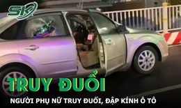 Người phụ nữ truy đuổi, đập kính ô tô như phim hành động