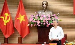 Tổng B&#237; thư T&#244; L&#226;m l&#224;m việc với Ban Thường vụ Tỉnh ủy Nghệ An