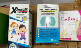 Cận cảnh một số sản phẩm trong đường dây sản xuất thực phẩm chức năng giả mới bị triệt phá