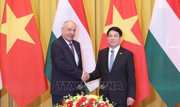 Chủ tịch nước Lương Cường hội đàm với Tổng thống Hungary