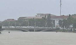 Người dân Quảng Bình ‘chạy lũ’, đưa ô tô, xe máy lên cầu tránh ngập