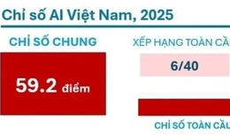 Việt Nam xếp hạng 6/40 quốc gia, vùng lãnh thổ trên Bảng chỉ số AI Thế giới