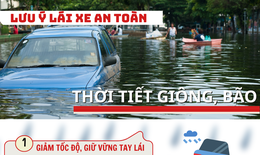 Tài xế cần lưu ý gì khi lái xe ôtô dưới thời tiết mưa lớn, giông bão?