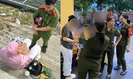 Ngăn chặn kịp thời người phụ nữ c&#243; &#253; định &#244;m  con tự tử tại khu vực bờ s&#244;ng