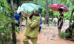 Công an, bộ đội căng mình giúp dân trong lũ