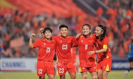 Thắng thuyết phục 4-0, đội tuyển nữ Việt Nam tiến v&#224;o v&#242;ng chung kết Asian Cup