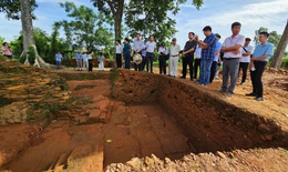 Lộ nhiều dấu tích quan trọng tại di tích Tháp đôi Liễu Cốc