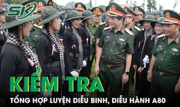 Đại tướng Phan Văn Giang kiểm tra tổng lực lượng diễu binh, diễu hành thực hiện nhiệm vụ A80