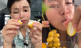 Tranh c&#227;i c&#225;ch ăn quả ch&#224; l&#224; tươi: Cắn ngang hay dọc mới ngon?