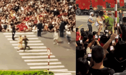 Đại &#250;y CSGT d&#249;ng xe đặc chủng đưa b&#233; 14 th&#225;ng tuổi đi cấp cứu trong tối sơ duyệt diễu binh