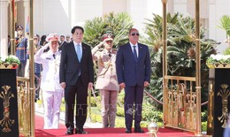 Lễ đón Chủ tịch nước Lương Cường thăm cấp Nhà nước Cộng hòa Arab Ai Cập